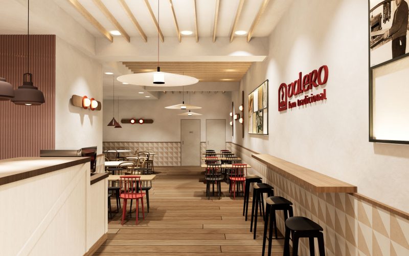 INDAStudio Proyecto de Interiorismo panadería y degustación Valero Forn Tradicional